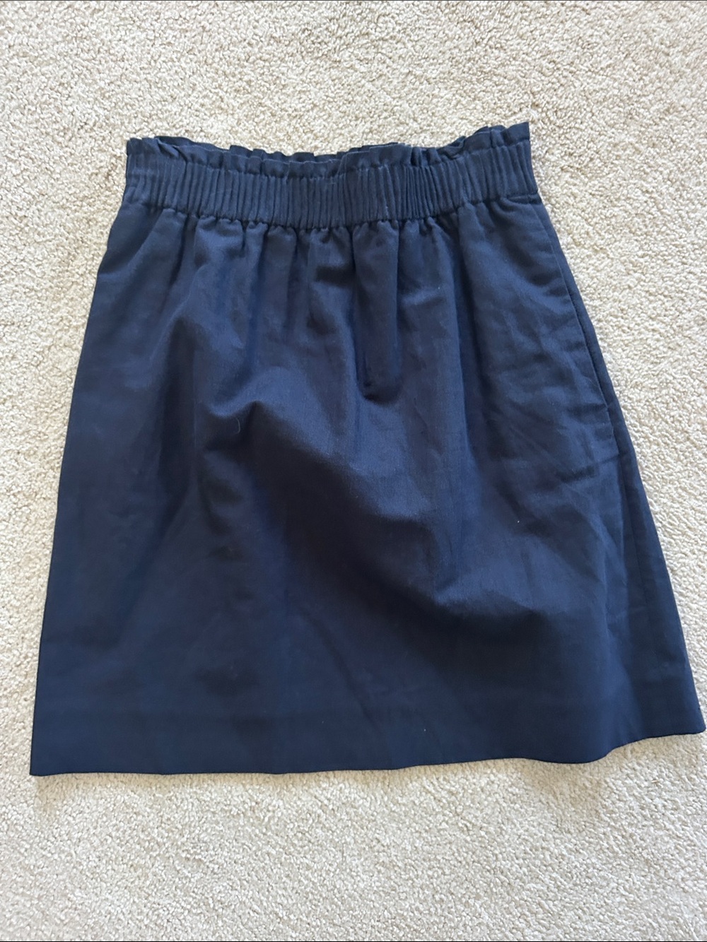 J. Crew Factory Navy Elastic Waist Mini Skirt